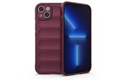 Mobil - Deksel og etui - Hurtel Magic Shield Case for iPhone 14 Plus Elastic Armored Case in Burgundy - 9145576266328