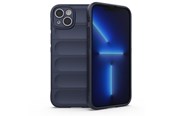 Mobil - Deksel og etui - Hurtel Magic Shield Case for iPhone 14 Plus Flexible Armored Dark Blue Cover - 9145576266335