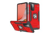 Mobil - Deksel og etui - Wozinsky Ring Armor Armored Hybrid Case Cover + Magnetic Holder for Samsung Galaxy A72 4G Red - 9111201935839