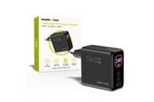 Mobil - Adaptere og ladere - Mobile Origin 140W GaN Display Charger PW21 - 2x USB-C + USB-A - MO-140WDCH-PW21