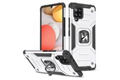 Mobil - Deksel og etui - Wozinsky Ring Armor Armored Hybrid Case Cover + Magnetic Holder Samsung Galaxy A42 5G Silver - 9111201935921