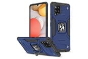 Mobil - Deksel og etui - Wozinsky Ring Armor Armored Hybrid Case Cover + Magnetic Holder Samsung Galaxy A42 5G Blue - 9111201935952