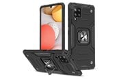 Mobil - Deksel og etui - Wozinsky Ring Armor Armored Hybrid Case Cover + Magnetic Holder Samsung Galaxy A42 5G Black - 9111201935969