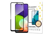 Mobil - Beskyttelsesglass - Wozinsky Super Durable Full Glue Tempered Glass Full Screen With Frame Case Friendly Samsung Galaxy A22 4G Black - 9111201939394