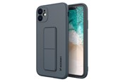 Mobil - Deksel og etui - Wozinsky Kickstand Case Silicone Case with Stand iPhone 11 Pro Navy Blue - 9111201940031