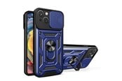 Mobil - Deksel og etui - Hurtel Hybrid Armor Camshield Case for iPhone 14 Plus Armored Case with Camera Cover Blue - 9145576267868