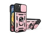 Mobil - Deksel og etui - Hurtel Hybrid Armor Camshield Case for iPhone 14 Plus Armored Case with Camera Cover Pink - 9145576267875