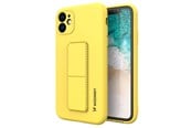 Mobil - Deksel og etui - Wozinsky Kickstand Case Silicone Case with Stand iPhone 12 Pro Max Yellow - 9111201940574
