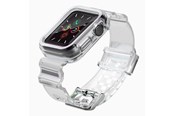 Smartklokke - Tilbehør - Hurtel Silicone Band Strap Bracelet Case Strap Light Set for Apple Watch 44mm - Black - 5907769331657