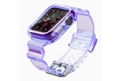 Smartklokke - Tilbehør - Hurtel Silicone Band Strap Bracelet Case Strap Light Set for Apple Watch 42mm - Purple - 5907769331732