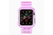 Smartklokke - Tilbehør - Hurtel Silicone Band Strap Bracelet Case Strap Light Set for Apple Watch 40mm - Red - 5907769331770