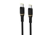 USB - Dudao L25C USB-C 1m 60W Soft Braided Cable - Black - 6976625335886