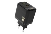Mobil - Adaptere og ladere - Dudao A28PEU PD 45W GaN 2xUSB AC Charger - Black - 6976625334292