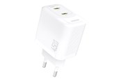 Mobil - Adaptere og ladere - Dudao A28PEU PD 45W GaN 2xUSB AC Charger - White - 6976625334285