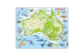 Puslespill - Selecta Play Larsen Jigsaw Puzzle Map Australia Geographic with Animals 65pcs. Gulv - LA-A31-NL