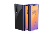 Nettbrett - Deksler og etui - Hurtel Plating Case for Samsung Galaxy Z Fold 4 Cover with a Metallic Frame Blue - 9145576266953