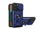 Mobil - Deksel og etui - Hurtel Hybrid Armor Camshield Case for iPhone 14 Pro Armored Case with Camera Cover Blue - 9145576267899