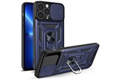 Mobil - Deksel og etui - Hurtel Hybrid Armor Camshield Case for iPhone 13 Pro Armored Case with Camera Cover Blue - 9145576267981