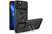 Mobil - Deksel og etui - Hurtel Hybrid Armor Camshield Case for iPhone 13 Pro Max Armored Case with Camera Cover Black - 9145576268001