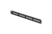 Tilbehør - StarTech.com C6PANELUTP241UCM 24 Port 1U Blank Keystone Patch Panel with Cable Management Bar Rackmount Cat6 Patch Panel for RJ45 UTP Ethernet Network Jacks - C6PANELUTP241UCM