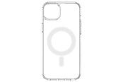 Mobil - Deksel og etui - Hurtel Clear Magnetic Case with MagSafe for iPhone 14 Plus with Silver Ring - Transparent - 5907769349652