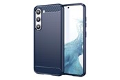 Mobil - Deksel og etui - Hurtel Carbon Case for Samsung Galaxy S23+ Flexible Silicone Carbon Cover Blue - 9145576268544