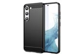 Mobil - Deksel og etui - Hurtel Carbon Case for Samsung Galaxy S23+ Flexible Silicone Carbon Cover Black - 5907769350153