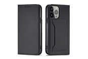 Mobil - Deksel og etui - Hurtel Magnet Card Case for Samsung Galaxy S23 Flip Cover Wallet Stand Black - 5907769351495