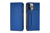 Mobil - Deksel og etui - Hurtel Magnet Card Case for Samsung Galaxy S23+ Flip Cover Wallet Stand Blue - 9145576271087