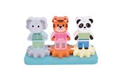 Babyleker - Small Foot - Wooden Stacking Game with Gears Jungle Friends FSC - 12762