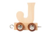 Babyleker - Small Foot - Wooden Letter Train - J - 12 pieces - 7469-display12