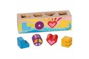 Babyleker - Goki Wooden Sorting Box Shape Sorter Love - 58309