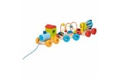 Babyleker - Goki Wooden Train Rio with Blocks Bead Labyrinth Rattle - 55847