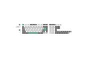 Tastatur - Keychron PBT Full Keycap Set Gray White Mint - Tastehetter - Nordisk - Hvit - T65