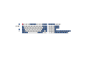 Tastatur - Keychron PBT Full Keycap Set Modern Blue - Tastehetter - Nordisk - Hvit - T77