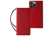 Mobil - Deksel og etui - Hurtel Magnet Strap Case for Samsung Galaxy S23+ Flip Wallet Mini Lanyard Stand Red - 9145576271292