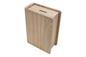 Treleker - Playwood Wooden Money Box Book Shape Paulownia - SL228C-boek