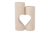 Barnerom - Playwood Wooden Tealight Holder Heart 2pcs. - SL204H-hart