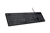 Tastatur - Natec HERRING GLOW - keyboard - slim design low profile full size - QWERTY - US - black Input Device - Tastatur - Engelsk (USA) - Svart - NKL-2342