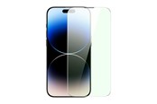 Mobil - Beskyttelsesglass - Baseus Full Screen Tempered Glass for iPhone 14 Pro Max with Anti Blue Light Filter and 0.3mm Speaker Cover + Mounting Frame - SGXT001602