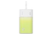 Nødlader - Baseus Popsicle 5200mAh 20W Powerbank with Built-in Lightning Cable (+ White Simple USB-C - USB-C 60W/20V/3A/30cm Cable) - White-Green Nødlader - Grønn - 5200 mAh - P10055601613-00