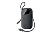 Nødlader - Baseus EnerFill FC31 10000mAh 22.5W Powerbank with Digital Display and 2 Built-in Cables (USB-C + Lightning) - Black Nødlader - Svart - 10000 mAh - P10082106123-00
