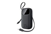 Nødlader - Baseus EnerFill FC31 20000mAh 22.5W Powerbank with Digital Display and 2 Built-in Cables (USB-C + Lightning) - Black Nødlader - Svart - 20000 mAh - P10082107123-00