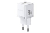 Mobil - Adaptere og ladere - Baseus Palm 20W USB-C USB-A Wall Charger - White - P10111608213-00