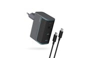 Mobil - Adaptere og ladere - CUKTECH CUKAD1003EUG GaN 100W Wall Charger 2 x USB-C 1 x USB-A with USB-C Cable - Grey - CUKAD1003EUG