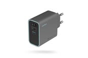 Mobil - Adaptere og ladere - CUKTECH CUKAD653EUGR 65W GaN Wall Charger 2 x USB-C 1 x USB-A - Grey - CUKAD653EUGR