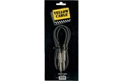 Lydkabel - Yellow Cable P050 - 2 x 1/4" Jack/Jack patchkabel 50cm. - ECO P050