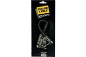 Lydkabel - Yellow Cable P020 - 2 x 1/4" vinklet Jack/vinklet Jack patchkabel 20cm. - ECO P020C