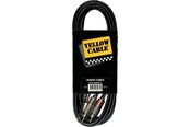 Lydkabel - Yellow Cable K02ST-3 - 2 x RCA - 1/4" TRS Jack-kabel 3m. - ECO K02ST-3