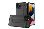 Mobil - Deksel og etui - Hurtel Hybrid Armor Case Tough Rugged Cover for iPhone 13 Pro Black - 5907769326554